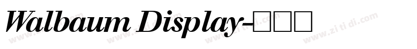 Walbaum Display字体转换